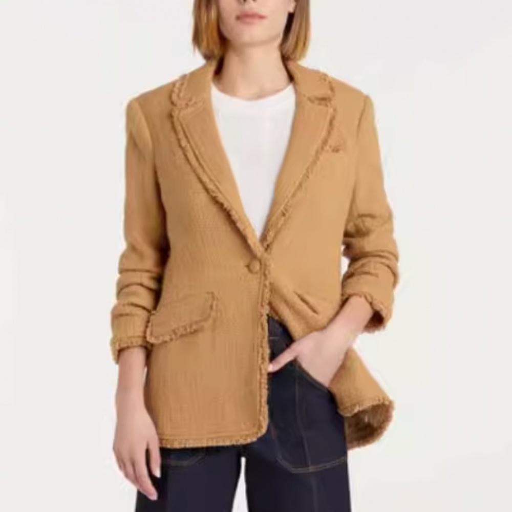 NWT Cinq à Sept Boucle Khloe Blazer - Sahara Beige Tan Classic Sz6
